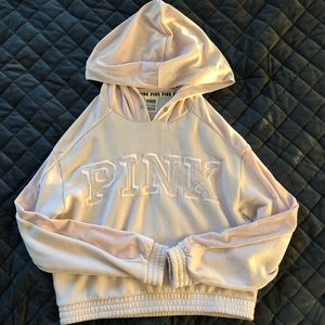 PINK velvet hoodie XS